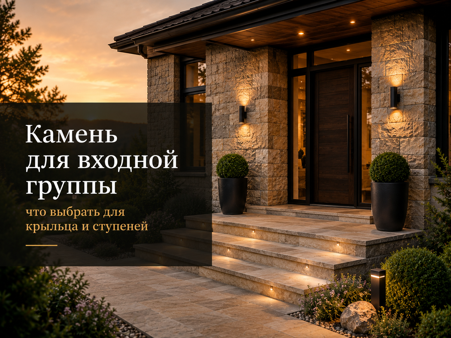 Камень для входной группы: что выбрать для крыльца и ступеней