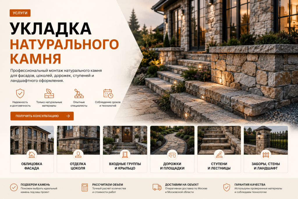 Укладка камня