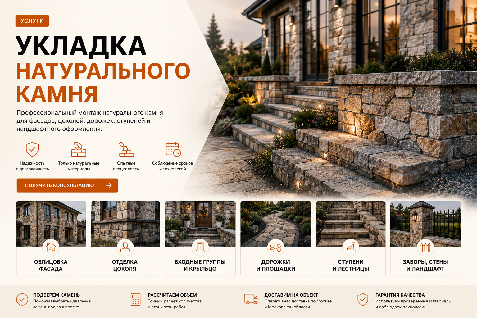 Укладка камня