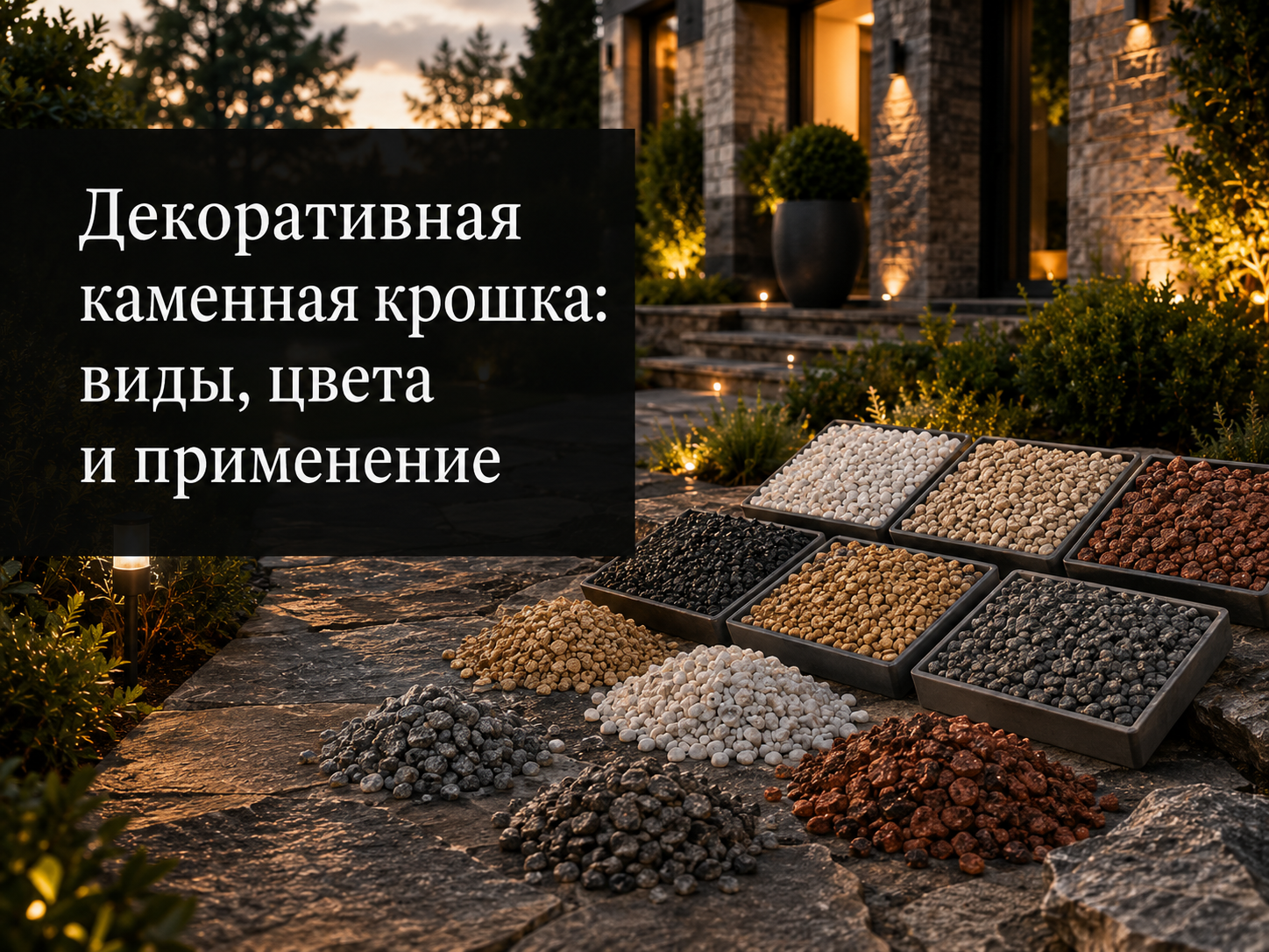 Декоративная каменная крошка: виды, цвета и применение