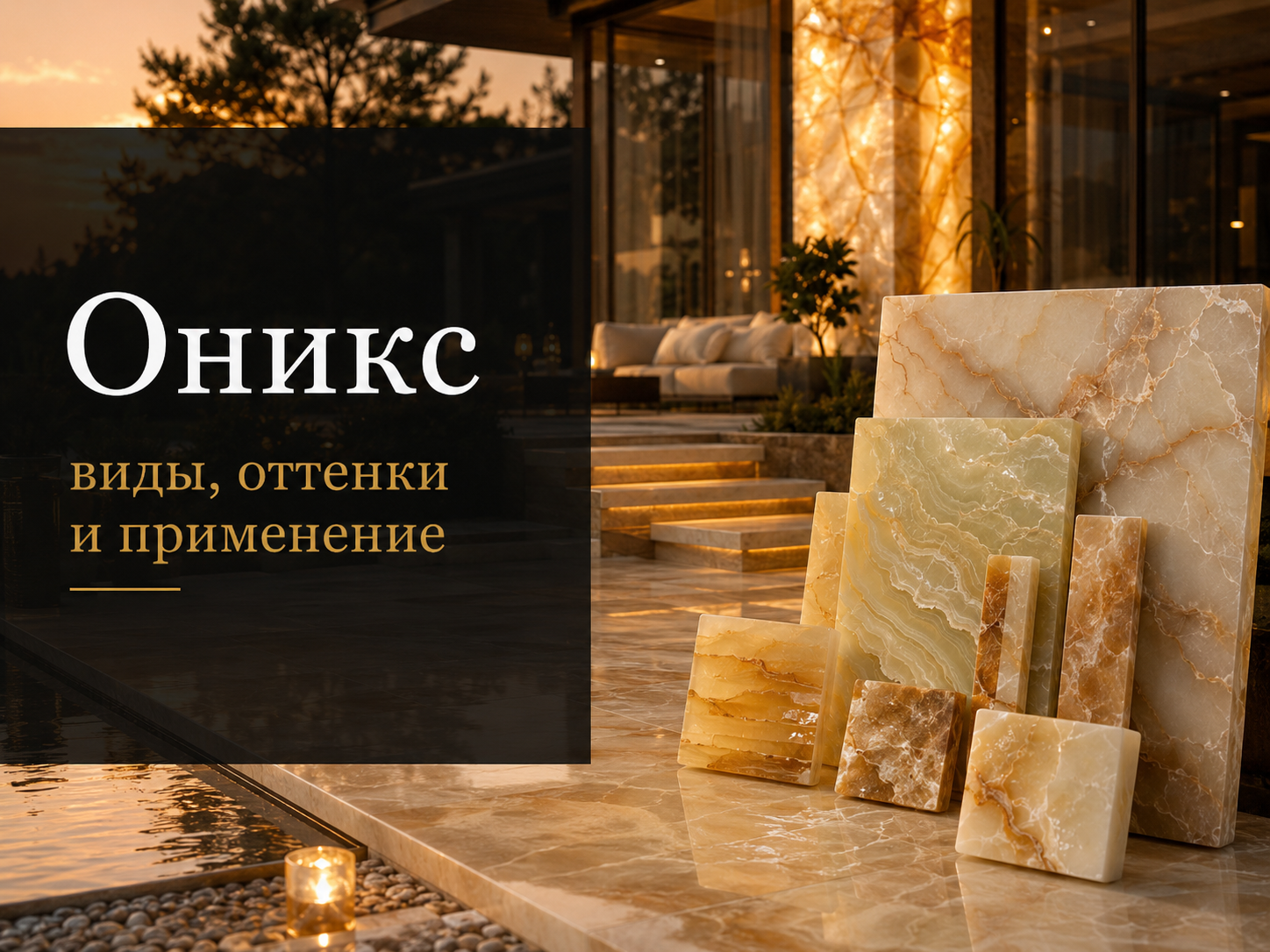 Медовый и радужный оникс для декоративной отделки интерьера